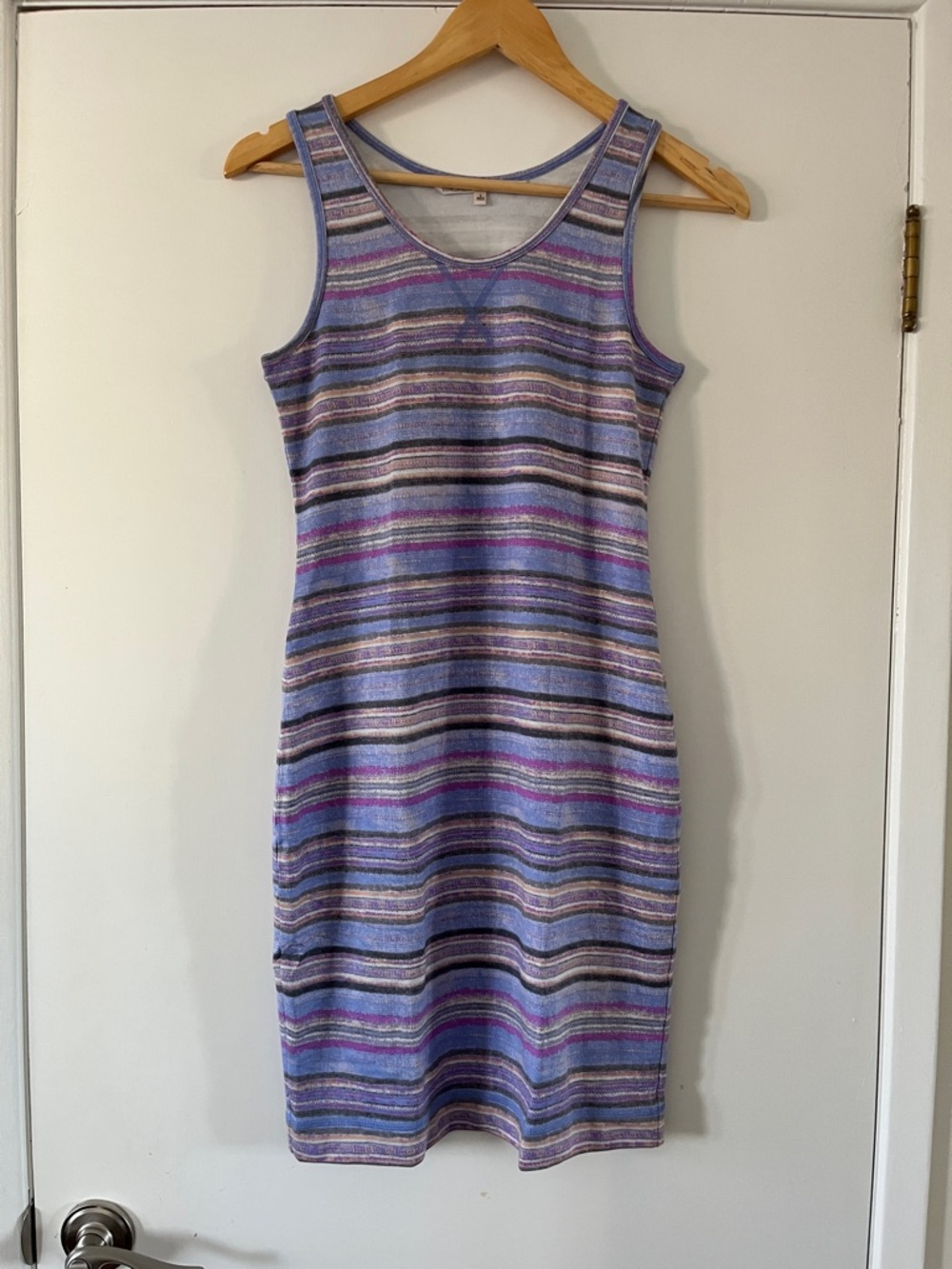 Striped Purple Tank Dress, Rachel Roy - large fits small